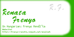 renata frenyo business card
